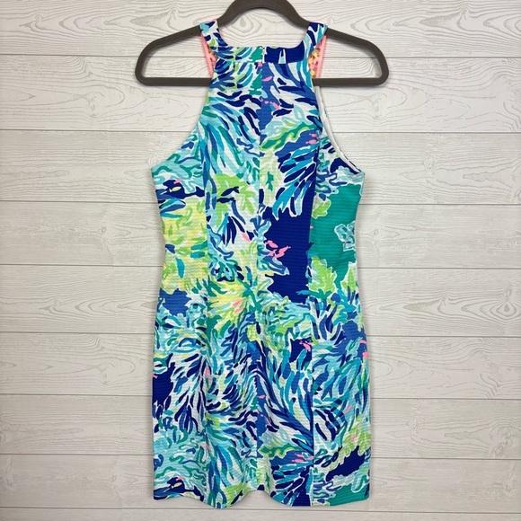 Lilly Pulitzer Pearl Shift Dress Brilliant Blue Wade and Sea Size 6 - Picture 7 of 10